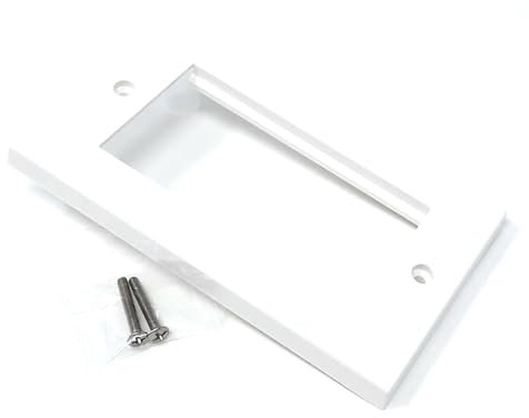 1pcs. Double Gang White Wall Plate Faceplate Frame 146mm x 86mm for 4 x Euro Modules, Screws Included