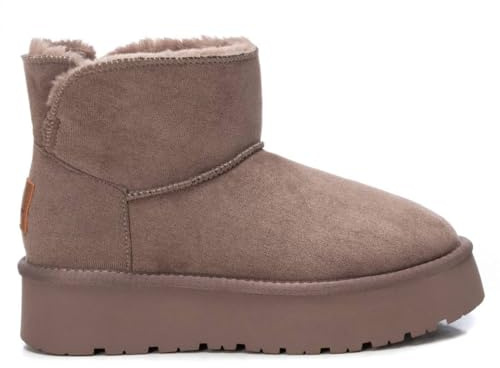 XTI - Botín Mujer Taupe - Calzado Cómodo y Versátil - Moda casual - Modelo 14219710 (Talla 39)