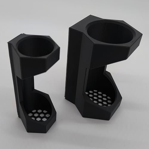 Generisch Schalldämpfer Halter mit Magnet für den Waffenschrank 45 mm/65mm Schwarz (Groß - 65mm)