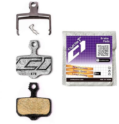 Cycle1st Plaquettes de Frein à Disque vélo compatibles avec étriers SRAM 2 Pistons: Level eTap AXS, Red, Force, Rival, AVID Elixir –pour vélo de Route/Gravel–E78(Céramique Nouvelle Formule:1 Paire)