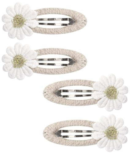 UYVPAER Set Di 4 Fermagli Per Capelli In Tessuto Per Bambini, Ornamenti Per Capelli A Fiore, Fermagli Per Capelli Leggeri Per Bambine
