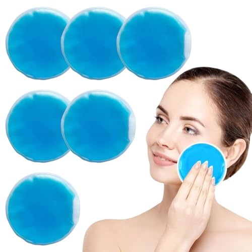 DOKRIN 6 parches de gel de hielo reutilizables para el rostro, las muelas del juicio y las picaduras de insectos (azules)