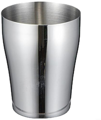 GANCEI Vaso para cepillo de dientes de acero inoxidable, 10 x 10 x 8 cm, soporte para agua o enjuague bucal para baño o cocina, fácil de limpiar con acabado pulido (adulto, 500 ml)