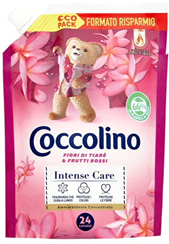 Coccolino Adoucissant concentré Fleurs de Tiare & Fruits rouges en Pouch 600 ml