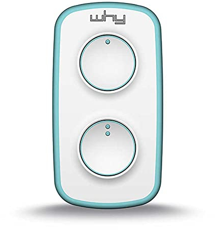 WHY EVO MINI Telecomando rolling code multifrequenza da 300 a 868 mhz, apricancello autoapprendente programmabile, radiocomando ad ampio raggio, 4 pulsanti