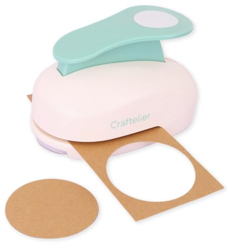 Craftelier - Hand‑Kreisstanzer 3 (7,62 cm) Durchmesser für Papier und Karton, Ideal für Scrapbooking und Bastelarbeiten, Größe 16 x 10 x 10,5 cm