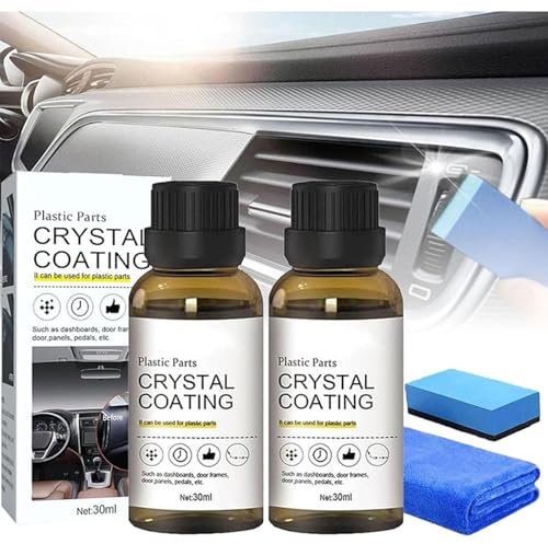 Cutiolly Renovateur Plastique,Renovateur Plastique Voiture Extérieur,Rénovateur Plastique Voiture,Efface Rayure Plastique,Nettoyant Plastique Voiture Interieur pour Efface Rayure Plastique