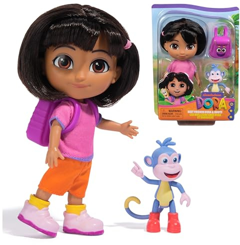 Dora - Coffret Cadeau Les Meilleurs Amis - Poupée avec Vêtements Accessoire Et Figurine De Babouche - Figurine À Collectionner - Dessin Animé Jouet Maison De Poupée - Jouet Enfant 3 Ans Et +