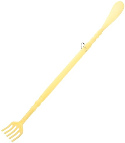 SOIMISS Calzador Hueco De Masaje Colgante De Polipropileno Beige, Herramienta Duradera Ergonómica, Uso Casa y Viajes Para Personas Mayores, Calzador Largo Práctico