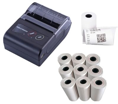 Impresora de inyección de tinta de mano Impresora de recibos de Bluetooth portátil inalámbrica 58mm 2 Impresoras térmicas de Bluetooth Fabricante de etiquetas for tiendas Mini Bill Printer Supplies N