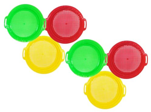 HANABASS 6pezzi Giocattoli Per Sabbia Da Spiaggia Sifter Creativi Per Setaccio Per Sabbia Colori Vivaci All e Sulla Spiaggia