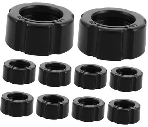 Uonlytech 10 anillos adaptadores fijos de tuerca de cabeza atornillada para soporte de teléfono de coche, color negro, 17 mm, accesorios de montaje en ventilación de vehículo