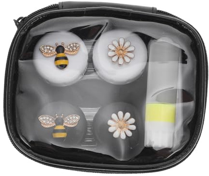 OATIPHO Étui à Lentilles de Contact Étanche et Pratique pour Voyage Boîte de Rangement avec Accessoires Couleur