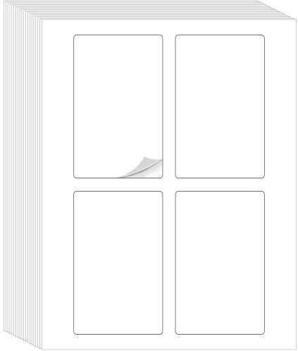 Etiquetas para tarjetas flash para Tarjetas de Índice de 76 x 127 mm | 96 Etiquetas, Cree tarjetas didácticas profesionales con etiquetas imprimibles que se ajusten a las fichas estándar