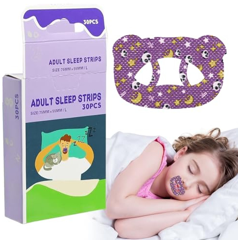 Aribliseza Schnarchstopper, 30 Piezas de Cinta bucal Anti-ronquidos, Cinta de Boca para Dormir para Adultos/niños, corrección respiratoria/Mejora del sueño