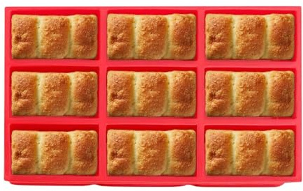 Silikonlimpformar – liten 9 hål, bakform, flexibel nonstick-design | rektangulär brödpanna för hemmagjord majsbröd, brownies, kaklimpa, chokladdesserter, bakverktyg