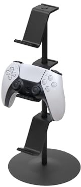 YAMAZAKI 5089 SMART Controller-Halterung, schwarz, Stahl/ABS Harz/Silikon, Minimalistisches Design, 17 x 17 x 38,5 cm (LxBxH)