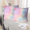 Bustlwor 2 pcs CojíN de Piel de Estilo, Fundas de Cojín,Fundas de Almohada de Piel Mullidas y Suaves, para Salon Silla Cama Oficina Dormitorio Habitacion Sofá Home (Arco Lris,45 x 45 cm)