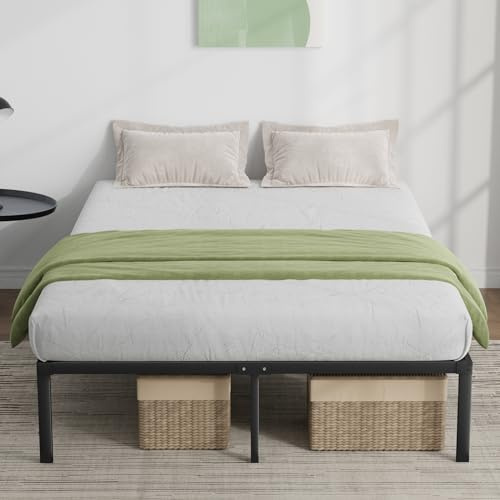 Novilla Somier 135 x 190 metálico, Altura 30,5 cm, Estructura Cama 135x190con Patas, metálica Incluye un somier de láminas metálicas y Tiene, Negro