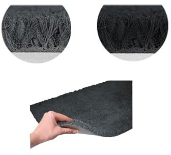 SERDECO DECORACION. Felpudo de Coco Gris o Negro 23 mm. Premium de Alto Tránsito. (Gris, 40 X 70 cm)