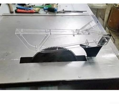 Table Saw Protective Cover, 4-10 inch Table Saw Guard, High-Strength Transparent Plastic Table Saw Blade Guard for Woodworking(A)