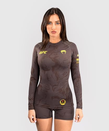 UFC Fusion par Venum Fight Week Rashguard Performance à Manches Longues pour Femmes - Marron Terrestre
