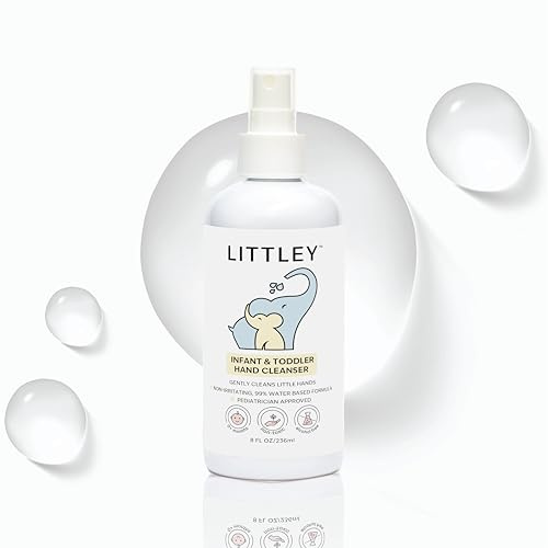 Think Smarter Products Littley Hand Cleanser Gently Cleans Dirt & Germs, Non-Toxic & Alcohol-Free, Safe for Sensitive Skin, 8oz Spray Bottle