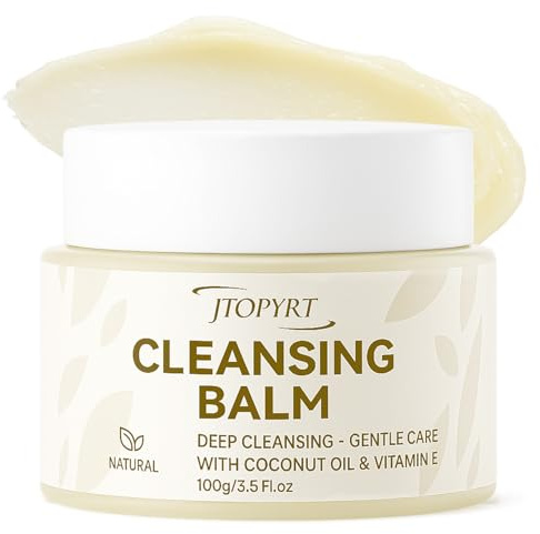 Jtopyrt Cleansing Balm Makeup Remover: Dissolves Makeup Nourishing Skincare with Coconut Oil Vitamin E Suitable For All Skin Types