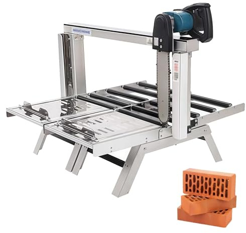 Machine de découpe de briques électrique de table, presse à briques pliable avec échelle et rouleau, épaisseur de coupe 0-258 mm, pointe de coupe en carbure de tungstène, pour blocs de béton