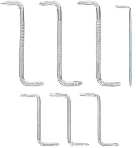 TOMETURE Set di 7 cacciaviti angolati di piccole dimensioni, cacciavite a stella a 90 gradi per impieghi gravosi, cacciavite per spazi ristretti, angolare.