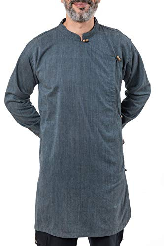 FANTAZIA Chemise Tunique kurtha Homme Zen - Taille S au XXXL Bleu