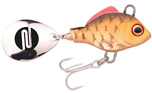 SPRO ASP Spinner UV– Searchbait mit original Gamakatsu Haken zum Angeln auf Raubfisch, Spinnangeln, Gewicht:18g, Farbe:Rudd UV