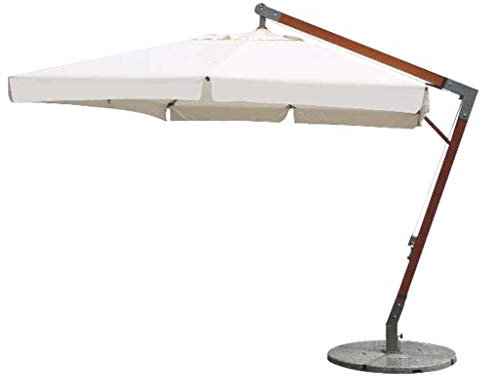 MilaniHome.it - Ombrellone da Giardino 3x3 Palo Laterale in Legno per Esterno Ristorante Gelateria Bar Hotel Albergodi coloreMarrone