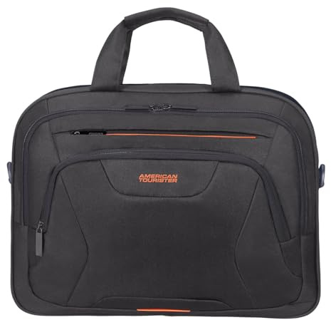 American Tourister en el trabajo - bolsa de laptop de 15.6 pulgadas, 42 cm, 15 l, negro/naranja (negro/naranja)
