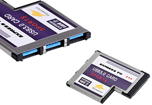 KALEA-INFORMATIQUE 54 mm Express Card (EXPRESSCARD 54) auf USB 3.0 mit 3 USB3.0 5G-Ports und FL1100 Chipsatz.