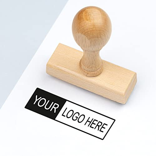 Stamp by Me | Sello Manual Personalizado | Sellos de Madera con tu Diseño o Logo | Sello Empresa | Logotipos, Embalajes, Envíos, Marcas, Bautizos, Cumpleaños | Impresión Fácil y Clara| Redondo | 2x2cm