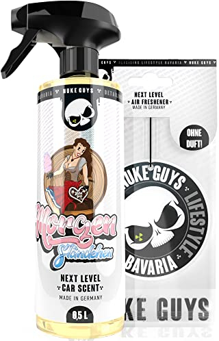Nuke Guys Car Scent - Auto Duft Spray - 500ml Morgenständchen Autoparfüm mit Sprühkopf - Praktischer Lufterfrischer für den Innenraum, angenehmer Autoduft + Anhänger