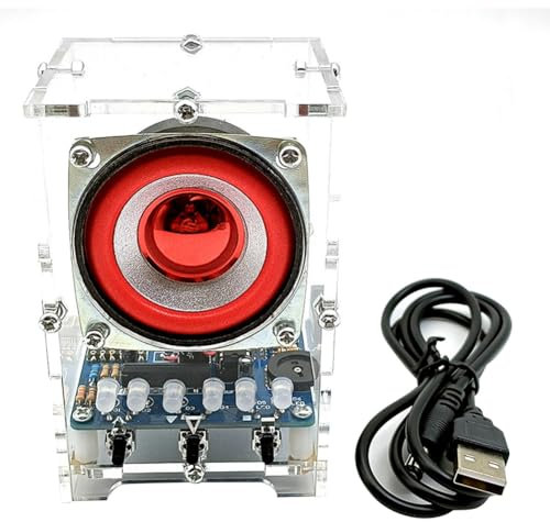 Rordigo Bluetooth-högtalar-gör-det-sjä-kit DC 5 V 386 4 ohm 5 W högtalarföärkare-produktionssats undervisningsövning med nivåindikator 1 set