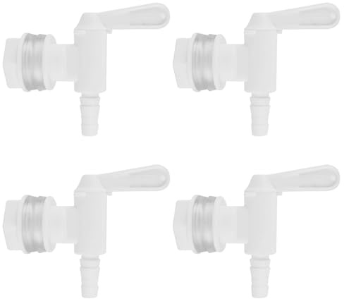 Grifo de Cubo de Cerveza, Cubo de Embotellado de Plástico Grifo de Llenado de Plástico de Elaboración Cerveza Sistema de Fermentación Casera Kit para Dispensar Vino Té (Blanco-4Pcs)