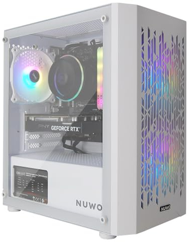 EXTREMEBIT Gaming PC Computer da Gioco Assemblato, Processore Core i5-12400F, Scheda Video RTX 5060 8GB GDDR7, Memoria RAM 32GB, Disco SSD 1TB, Win 11 Pro - Bianco