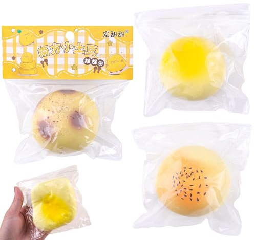 Anboor mat squishies leksak mjuk Kawaii potatis klämma stressminskning sensoriska leksaker vuxna barn långsam uppgång