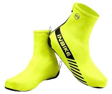 INBIKE Copriscarpe Ciclismo Impermeabili Copriscarpe Pioggia con Suola Antiscivolo Galosce per Pioggia Neve o Fango Gambali Bici Impermeabili Unisex Calzari EU 43-45