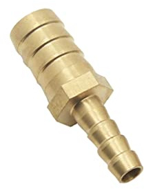 Tilldelning av slang för höljesdiameter Mässing 2-vägs reducerande rak slangkoppling for luft, bränsle, gas, vatten, flera storlekar(10mm-19mm Barb)