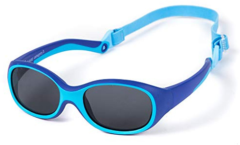 Kiddus Gafas de Sol Niño 2-4 Años – UV400 CAT3 100% Protección UVA UVB, Montura Irrompible Muy Flexible, Una Sola Pieza, Con Banda Ajustable, Ligeras y Sin BPA