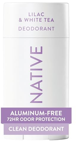 Native Deodorant Contains Naturally Derived Ingredients, 72 Hour Odor Control, Deodorant for Women and Men, Aluminum Free, Lilac & White Tea 2.65oz