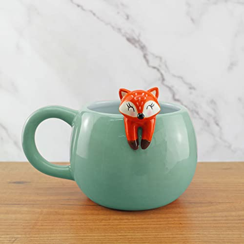 Winkee - Pet Friends Fuchs-Tasse I Super süß als Kaffeetasse & Teetasse I Großer Becher- ca. 450 ml