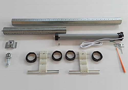 Kit Motore Tapparelle 100 kg 50 Nm Varie Misure Anti-Sollevamento di Sicurezza RULLO REGOLABILE Completo di Accessori (da 130 cm a 165 cm)