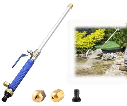 KyneLit Unglaubliche Unterlegscheibe, Universal-Gartenschlauch-Hochdruckreiniger-Aufsatz, Strahldüse, 2-in-1-Hochdruck-Hochdruckreiniger, Hochdruckschlauchdüse für Gartenschlauch (blau)