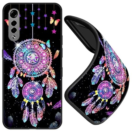 JEZSTHAI Schutzhülle Kompatibel mit Handy LG Velvet 4G Hülle Silikon Aesthetic Muster Design Handyhülle,Ultra Dünn Weiche Fallschutz Stoßfeste Anti-Kratzt Rückseite Bumper Case,B04