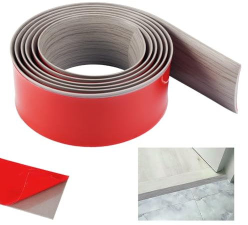 2mx5cm Barre de Seuil Autoadhésive, Bandes de Transition de Sol, Bande Décorative en PVC, Bande de Recouvrement de Sol en Vinyle pour la Connexion des Joints, Transitions de Moquette